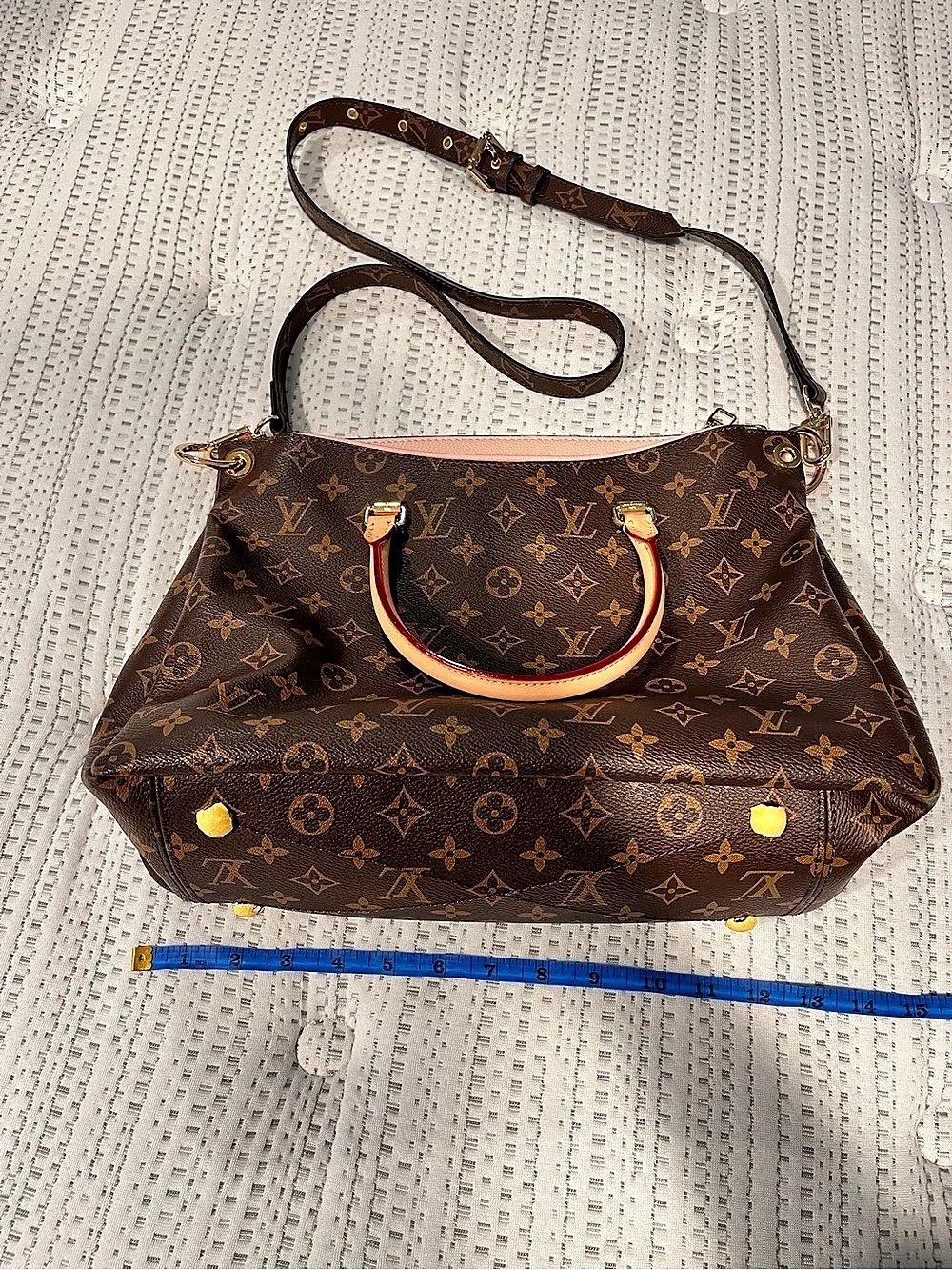 Louis Vuitton Pallas MM Shoulder Bag in Brown & Pink